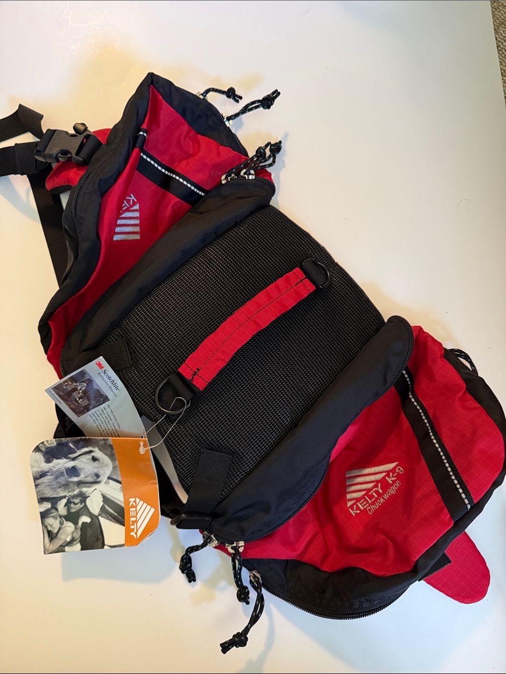 Kelty sz M Chuckwagon Red and Black Dogs  Back Pack NWT hiking gear k9